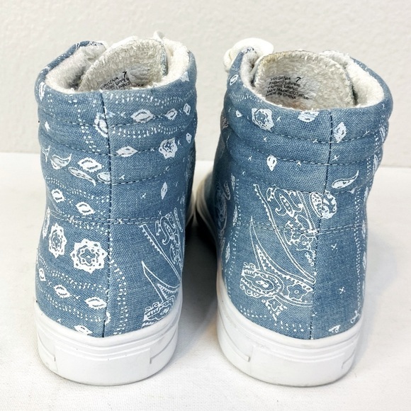 Yellow Box Denim Virgenia Hi Top Sneakers Size 7 - Picture 4 of 7